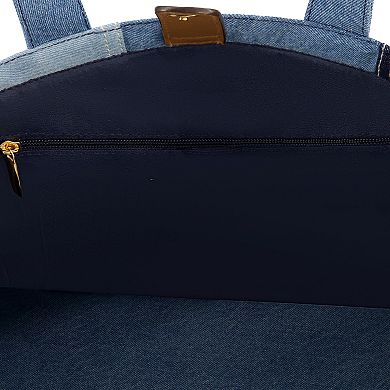 C&C California Denim Patchwork Tote Bag