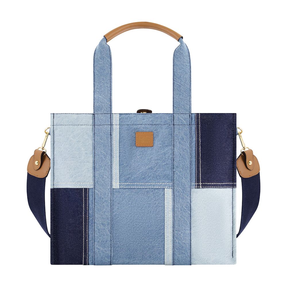 C&C California Denim Patchwork Tote Bag C&C California Denim Patchwork Tote Bag