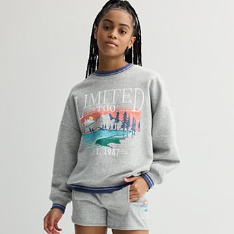 Girls 7-16 Limited Too Washed Ribbed Crewneck Pullover