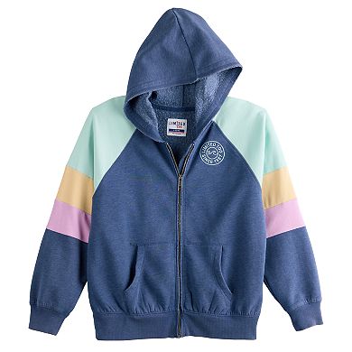 Girls 7-16 Limited Too Washed Color Block Full Zip Hoodie