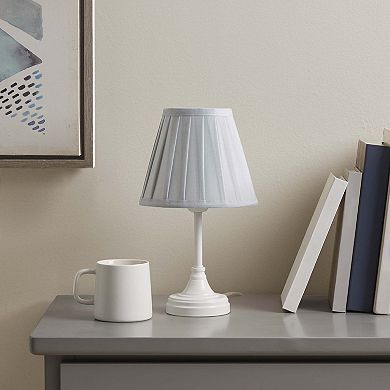 Metal Accent Lamp with Pleated Shade
