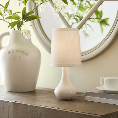 Creamy White Ceramic Accent Table Lamp
