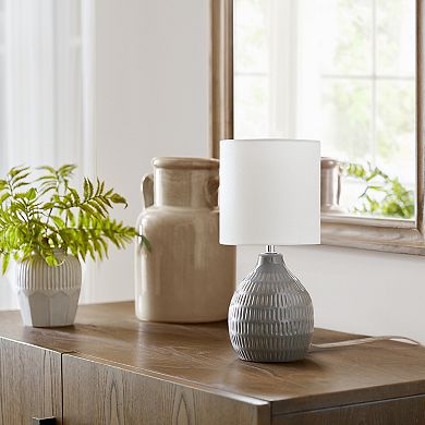 Ceramic Gray Accent Table Lamp