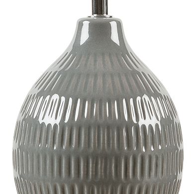 Ceramic Gray Accent Table Lamp