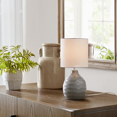 Ceramic Gray Accent Table Lamp