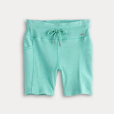 Girls 7-16 Limited Too Ribbed Bike Shorts with Drawstring