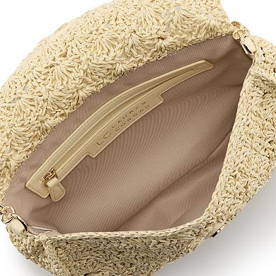 LC Lauren Conrad Cecilia Shell Chain Straw Shoulder Bag