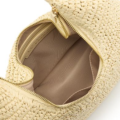 LC Lauren Conrad Olive Scallop Crochet Shoulder Bag