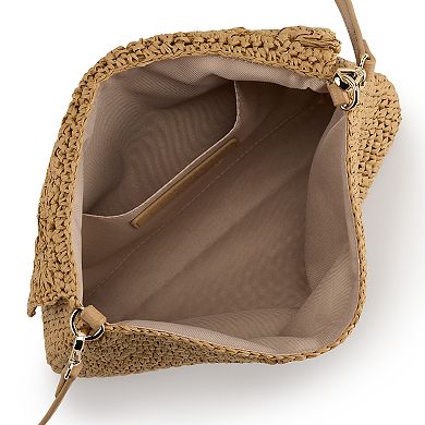 LC Lauren Conrad Candace Scallop Flap Crochet Crossbody Bag