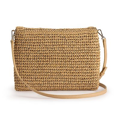 LC Lauren Conrad Candace Scallop Flap Crochet Crossbody Bag