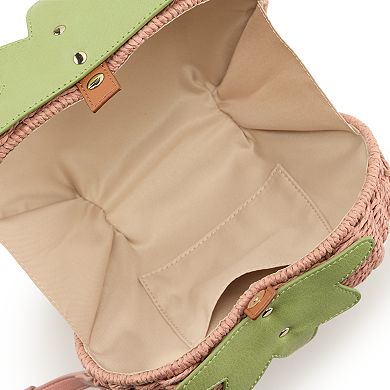 LC Lauren Conrad Strawberry Wicker Crossbody Purse