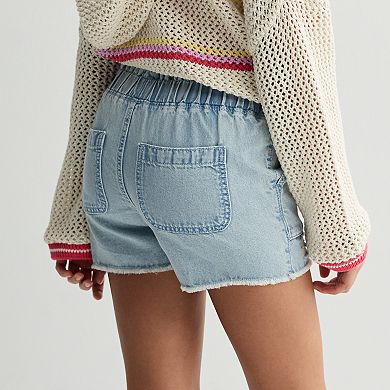Girls 7-16 Limited Too Elastic Band with Faux Drawstring Shorts