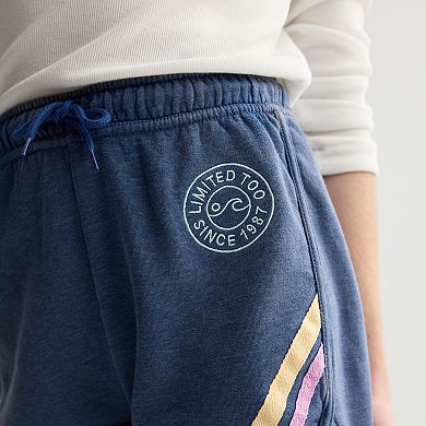 Girls 7-16 Limited Too Elastic Waistband Striped Detail Shorts