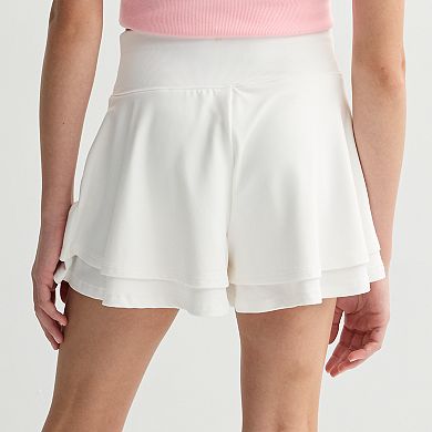 Girls 7-16 Limited Too Ribbed Waist Flutter Shorts