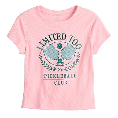 Girls 7-16 Limited Too Athletic Graphic Baby Tee