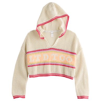 Girls 7-16 Limited Too Crochet Cropped Logo Hoodie