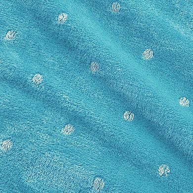 SUPERIOR Fluffy Plush Fleece Medium Weight Decorative Polka Dot Blanket