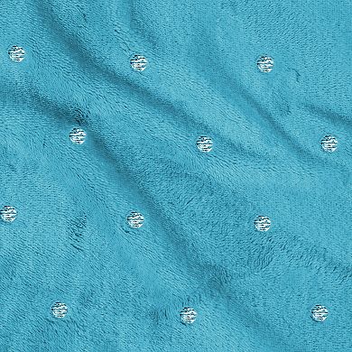 SUPERIOR Fluffy Plush Fleece Medium Weight Decorative Polka Dot Blanket