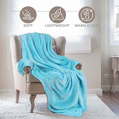 SUPERIOR Fleece Plush Medium Weight Throw Blanket