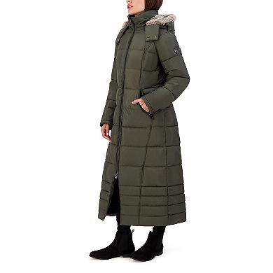 Women's Halitech Heavyweight Faux-Fur Trim Maxi Puffer Jacket