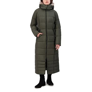 Women's Halitech Heavyweight Faux-Fur Trim Maxi Puffer Jacket