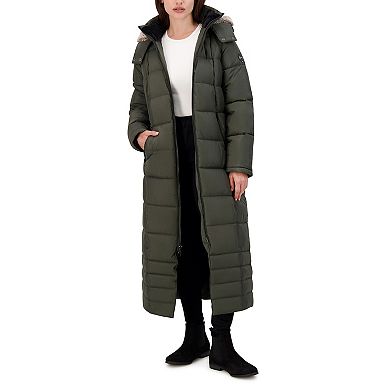 Women's Halitech Heavyweight Faux-Fur Trim Maxi Puffer Jacket