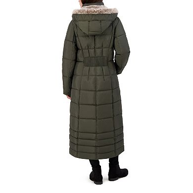 Women's Halitech Heavyweight Faux-Fur Trim Maxi Puffer Jacket