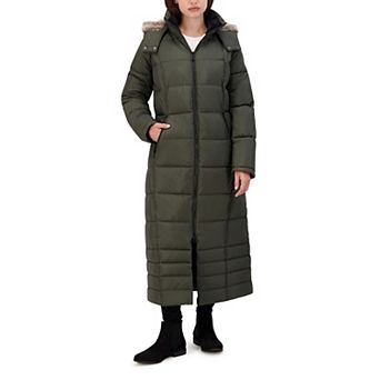 Women's Halitech Heavyweight Faux-Fur Trim Maxi Puffer Jacket