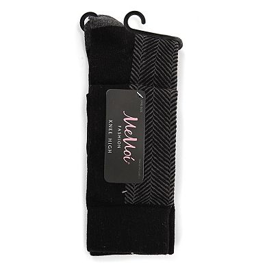 Herringbone Cotton Blend Knee High Sock