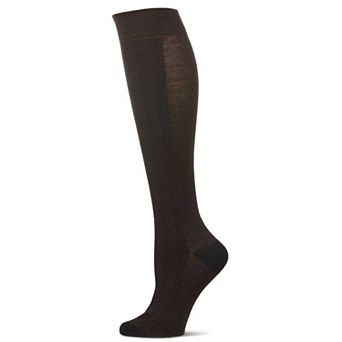 Herringbone Cotton Blend Knee High Sock