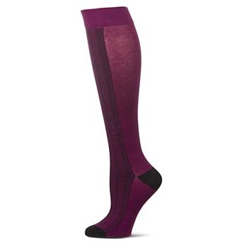 Herringbone Cotton Blend Knee High Sock