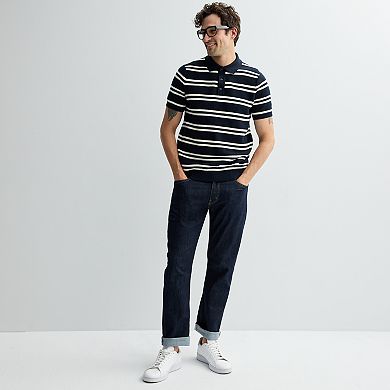 Men's Sonoma Goods For Life® Short Sleeve Nautical Striped Sweater Polo