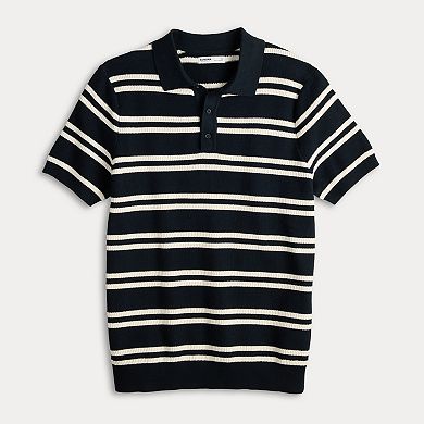 Men's Sonoma Goods For Life® Short Sleeve Nautical Striped Sweater Polo