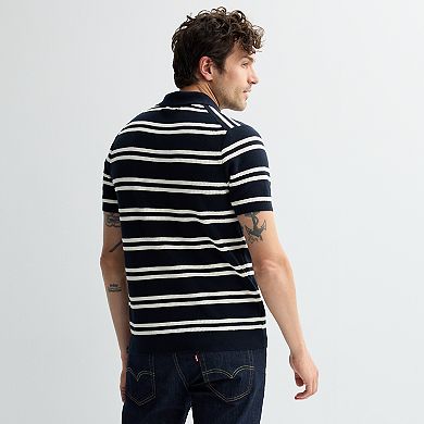 Men's Sonoma Goods For Life® Short Sleeve Nautical Striped Sweater Polo