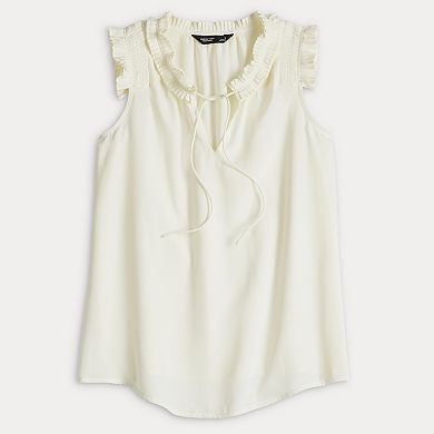 Women's Simply Vera Vera Wang Pleated Neck Top