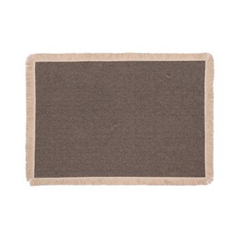 Mingle & Co. Raw Edge Canvas Solid Placemat