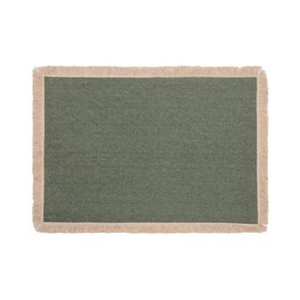 Mingle & Co. Raw Edge Canvas Solid Placemat