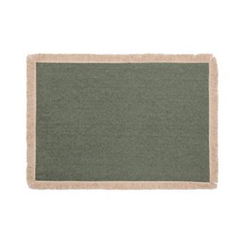 Mingle & Co. Raw Edge Canvas Solid Placemat