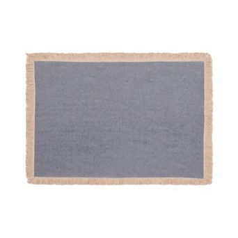 Mingle & Co. Raw Edge Canvas Solid Placemat