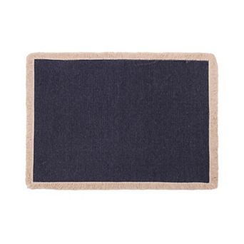 Mingle & Co. Raw Edge Canvas Solid Placemat