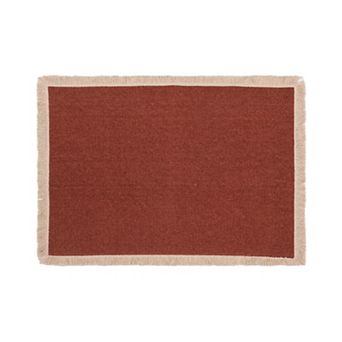 Mingle & Co. Raw Edge Canvas Solid Placemat