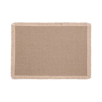 Mingle & Co. Raw Edge Canvas Solid Placemat