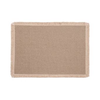 Mingle & Co. Raw Edge Canvas Solid Placemat