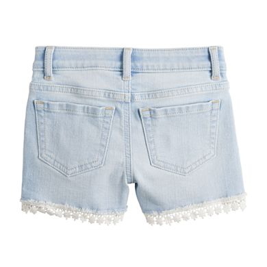 Girls 4-12 Jumping Beans® Mid-Rise Embellished Denim Shorts