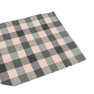 Mingle & Co. Plaid Yarn Dyed Woven Rib Placemat