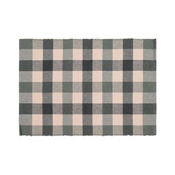 Mingle & Co. Plaid Yarn Dyed Woven Rib Placemat