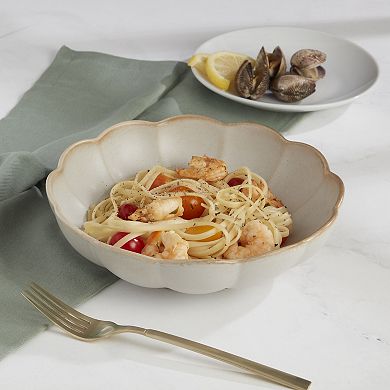 Mingle & Co. Vivienne Scalloped Edge Deep Plate
