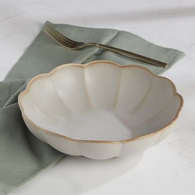 Mingle & Co. Vivienne Scalloped Edge Deep Plate