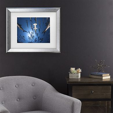 Trademark Fine Art Hammerhead Shark Matted Framed Wall Art