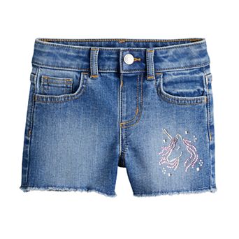 Baby & Toddler Girl Jumping Beans® Mid-Rise Embellished Denim Shorts